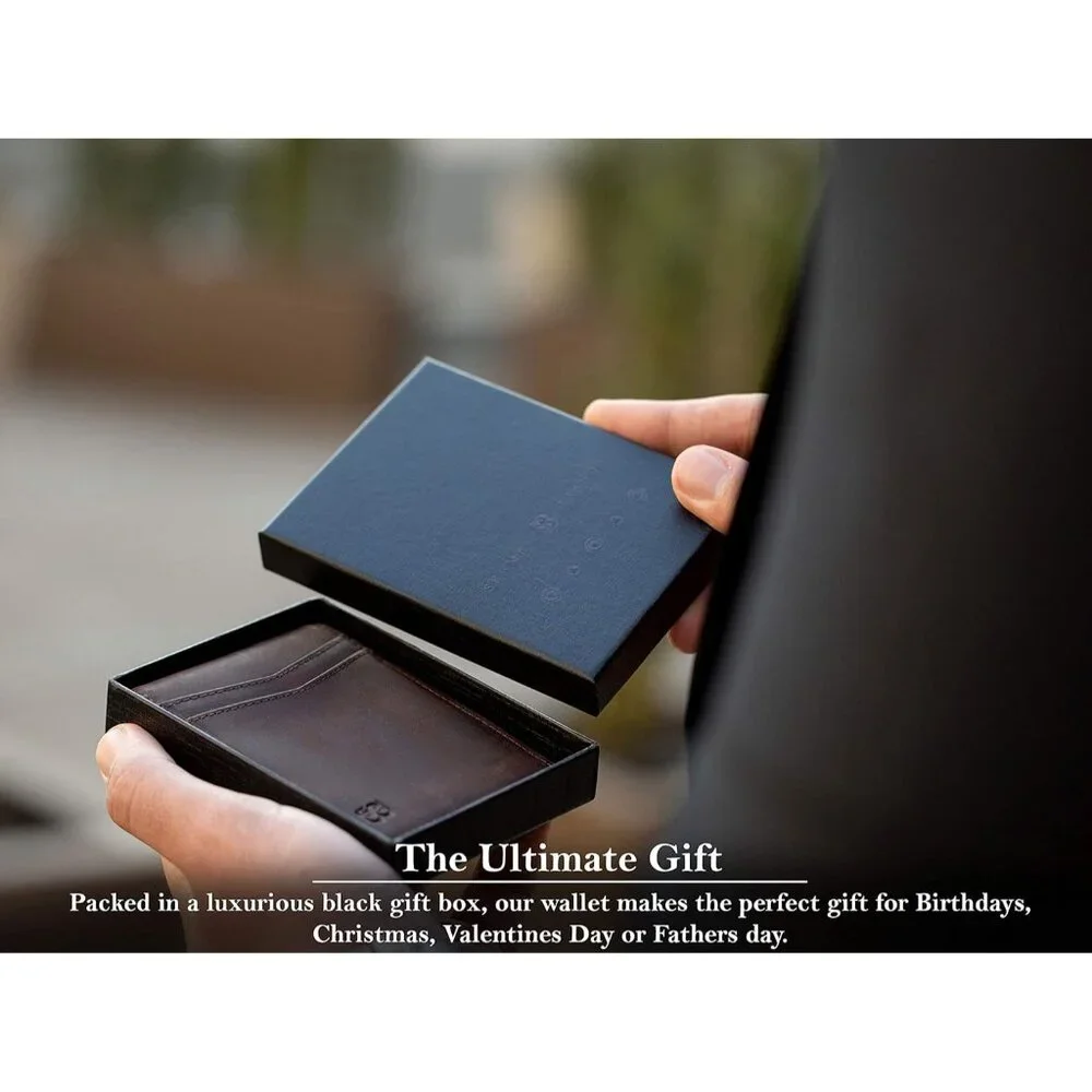 Mens Wallets slim Front Pocket RFID Blocking Card Holder Minimalist Mini